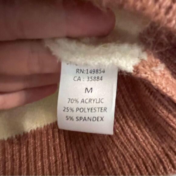 Kid's Sadie & Sage Mauve & Cream Gingham Print Sweater - Picture 8 of 8